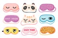 Masks for dreaming with eyes and smile collection