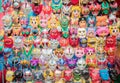 Masks hang in a booth at Amarin temple festival in Bangkok