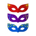 Masks party flat icon, vector sign Royalty Free Stock Photo