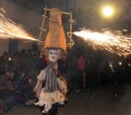 Masks from Paucartambo, Peru during the procession of the Virgen del Carmen with typical clothing