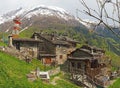 Maslana is an ancient rural village accessible only on foot. Valbondione, Bergamo, Orobie Alps, Italy