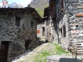 Maslana is an ancient rural village accessible only on foot. Valbondione, Bergamo, Orobie Alps, Italy