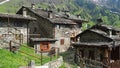 Maslana is an ancient rural village accessible only on foot. Valbondione, Orobie Alps, Italy