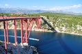 Maslenica bridge Royalty Free Stock Photo