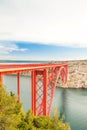 The Maslenica Bridge in Dalmatia, Croatia Royalty Free Stock Photo