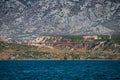 Maslenica bridge, A1 Highway bridge under Velebit Mountain, Dalmatia, Croatia Royalty Free Stock Photo