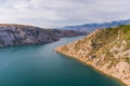 Maslenica bridge, A1 Highway bridge under Velebit Mountain, Dalmatia, Croatia Royalty Free Stock Photo