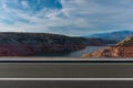 Maslenica bridge, A1 Highway bridge under Velebit Mountain, Dalmatia, Croatia Royalty Free Stock Photo