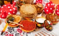 Maslenitsa festival meal