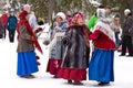 Maslenitsa - folklore group participating at the spring coming festival