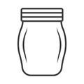 Mason bottle or Mason glass jar line art icon for apps and websites