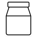 Mason glass jar silhouette template. Simple flat minimal modern clip art design