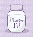 Mason jar drawing Royalty Free Stock Photo