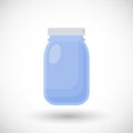 Mason jar flat icon