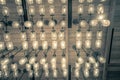 Mason jar lights chandelier decor at a restaurant