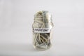 Mason jar with money for rainy day Royalty Free Stock Photo