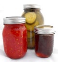 Mason Jars of Canned Foods Royalty Free Stock Photo
