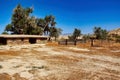The Bunkhouse on the Historic Mason-Lovell Ranch in the Bighorn Canyon National Recreation Area in Wyoming. Royalty Free Stock Photo