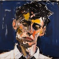 Mason Painting: Abstract Portrait In Chantal Joffe Style