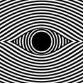 Masonic symbol. Eye of God. All-seeing eye illustration in flat minimalist style Royalty Free Stock Photo