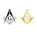 Masonic symbol vector illustration on white