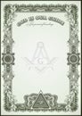 Masonic symbols on a blank letterhead for creating documents.