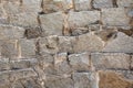 Masonry castle wall stone grunge texture. Grungy vintage fortress granite and sandstone. Masonry house rough old stone or rock of Royalty Free Stock Photo