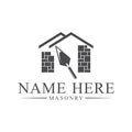 Masonry logo template Royalty Free Stock Photo