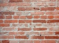 Masonry old rough red brick wall block urban pattern background building. Texture surface use on design Royalty Free Stock Photo