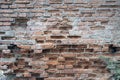 Masonry of red clay ceramic bricks. The walls are subject to destruction in time.