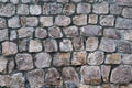 Masonry Rock Wall Texture. Texture of a stone wall. Gray stone siding with different sized stones