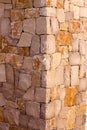 Masonry stone wall corner detail construcion work Royalty Free Stock Photo