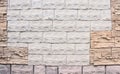 Masonry on the wall, different colors. Royalty Free Stock Photo