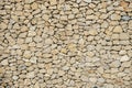 Masonry wall of natural brown stones with irregular pattern texture background. Typical masonry wall in Spain Royalty Free Stock Photo