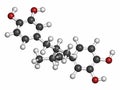 Masoprocol skin cancer (actinic keratosis) drug molecule. Atoms are represented as spheres with conventional color coding: