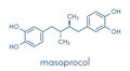 Masoprocol skin cancer actinic keratosis drug molecule. Skeletal formula.