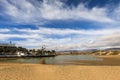 Maspalomas in Gran Canaria, Spain - December 11, 20017: La Charca, bird observation place in the Maspalomas Dunes Nature Royalty Free Stock Photo