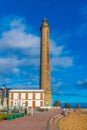 Maspalomas lighthouse at Gran Canaria, Canary Islands, Spain Royalty Free Stock Photo