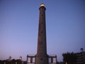 Maspalomas Lighthouse at sunset (Gran Canaria, Spain) Royalty Free Stock Photo