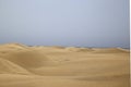 Maspalomas sand dunes panoramic view. Empty dunes landscape with no people walking on the background Royalty Free Stock Photo