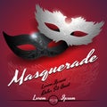 Masquerade ball party invitation poster Royalty Free Stock Photo