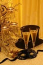 Masquerade, champers & opera Royalty Free Stock Photo