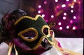 Masquerade Mask With Bokeh Background
