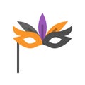 Masquerade mask, Halloween related icon, flat design