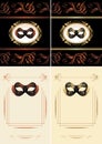 Masquerade masks. Title page for design Royalty Free Stock Photo