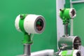 Mass Coriolis flow meter. Measurement of mass, volume, density flow