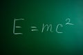 Mass-energy equivalence formula Royalty Free Stock Photo