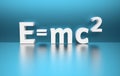 Mass energy formula in white blue colors