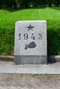 Mass grave of those killed in the siege of Leningrad. Royalty Free Stock Photo