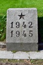 Mass grave of those killed in the siege of Leningrad, USSR. Royalty Free Stock Photo